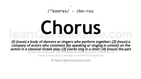 what is chorus in music what does it mean to be a master of the chorus